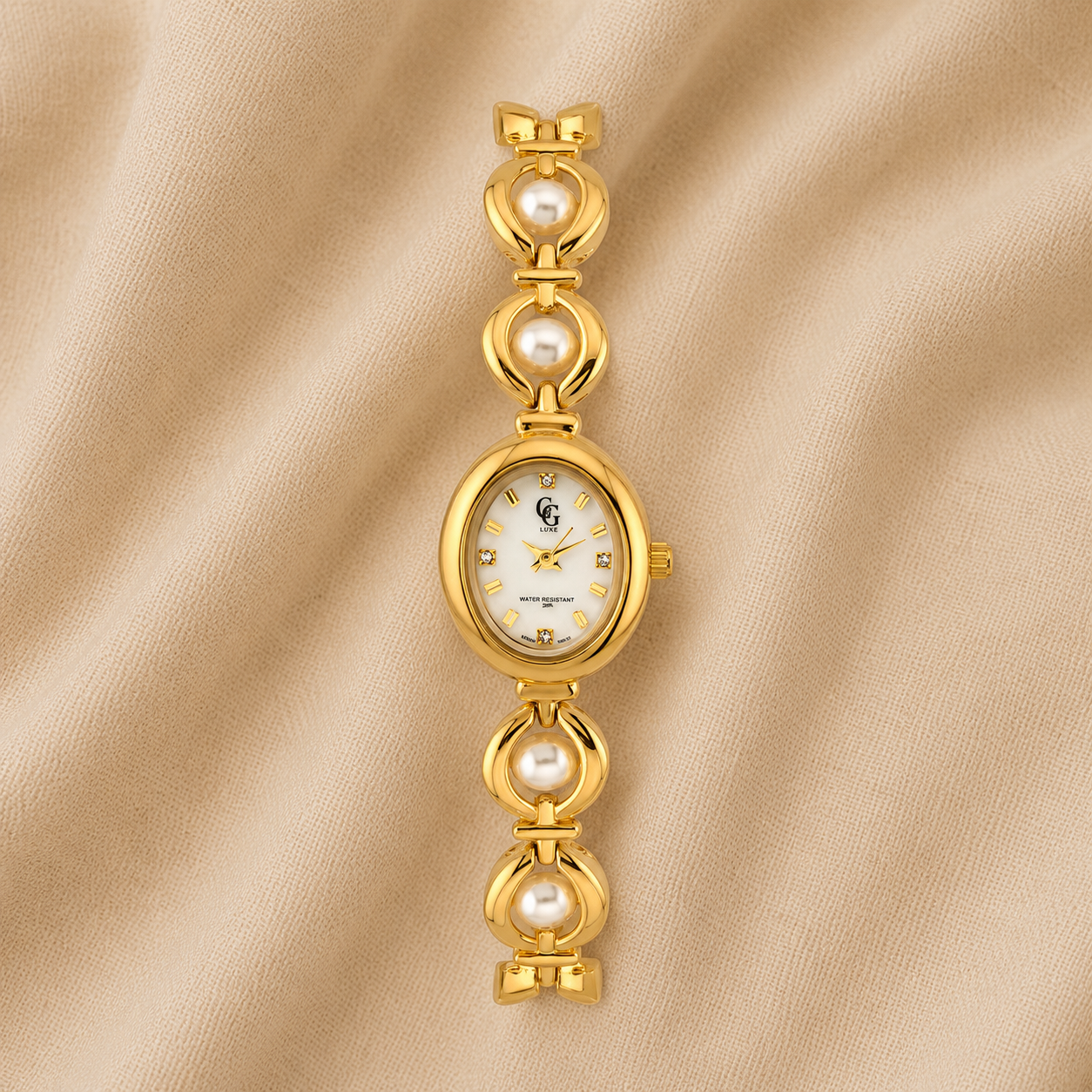 Solange Watch | Gold - White