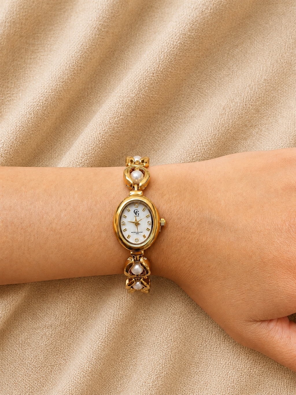Solange Watch | Gold - White